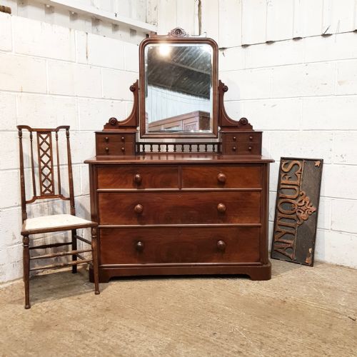 Antique Victorian Mahogany Dressing Chest C1880