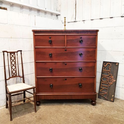 Antique Victorian Mahogany Chest of Drawers C1880