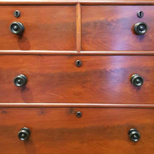 fig 2. ANTIQUE VICTORIAN MAHOGANY CHEST OF DRAWERS C1880