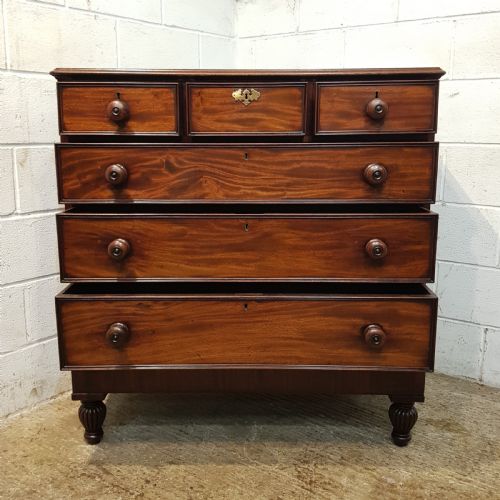 fig 1. ANTIQUE GEORGIAN REGENCY MAHOGANY CHEST OF DRAWERS C1820