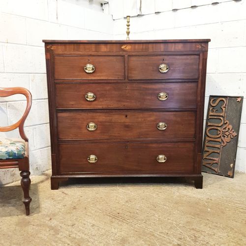 Antique Large 18th Century Period Mahogany Chest of Drawers C1780