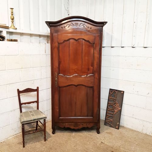 Antique French Fruitwood Single Armoire C1890