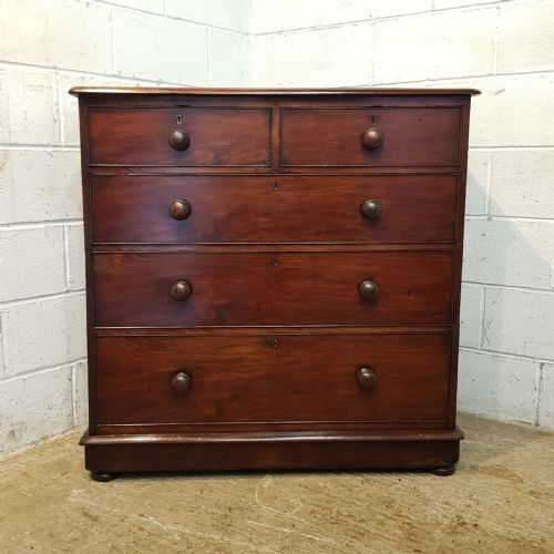 fig 1. ANTIQUE VICTORIAN MAHOGANY CHEST OF DRAWERS C1880