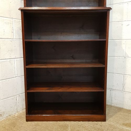 fig 1. ANTIQUE MAHOGANY TALL OPEN BOOKCASE C1920