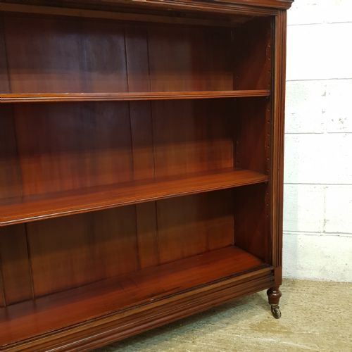fig 1. ANTIQUE EDWARDIAN MAHOGANY OPEN BOOKCASE C1900