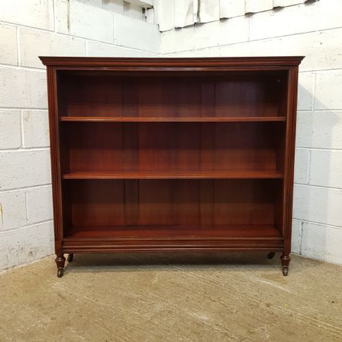 fig 2. ANTIQUE EDWARDIAN MAHOGANY OPEN BOOKCASE C1900