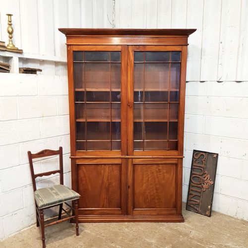 Antique William 1v Mahogany Hlazed Bookcase C1830