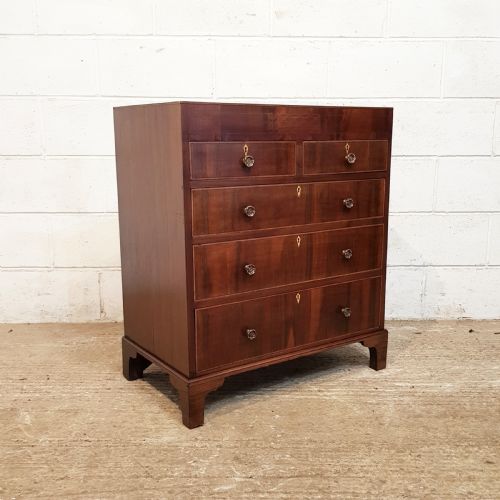 fig 1. ANTIQUE REGENCY MAHOGANY DWARF CHEST OF DRAWERS C1820