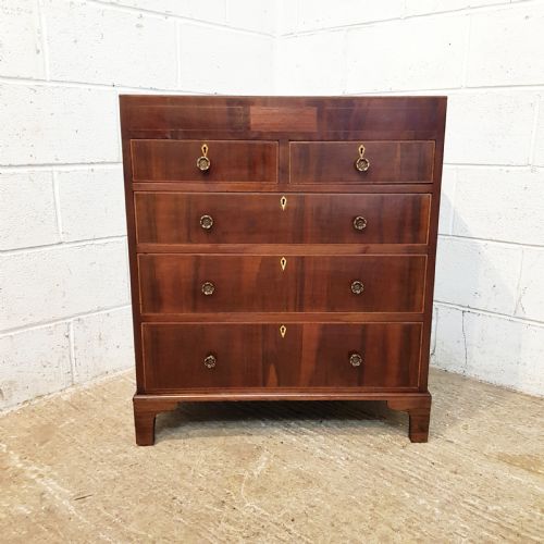 fig 2. ANTIQUE REGENCY MAHOGANY DWARF CHEST OF DRAWERS C1820