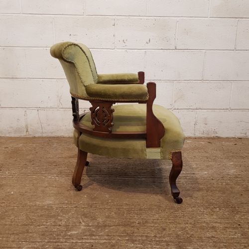 fig 2. ANTIQUE PAIR EDWARDIAN MAHOGANY TUB CHAIRS C1900