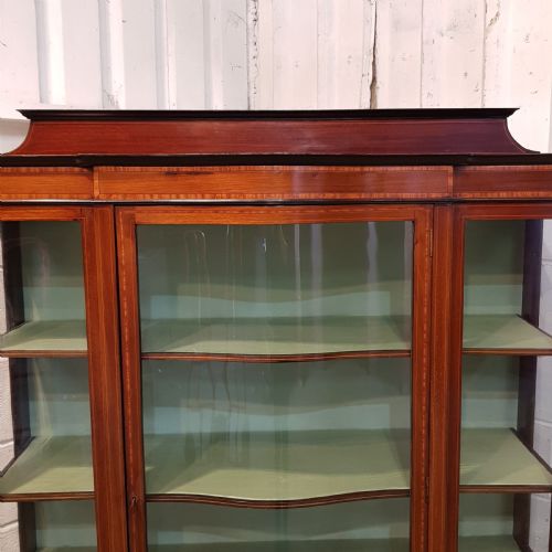 fig 1. ANTIQUE TALL EDWARDIAN INLAID MAHOGANY CABINET C1900