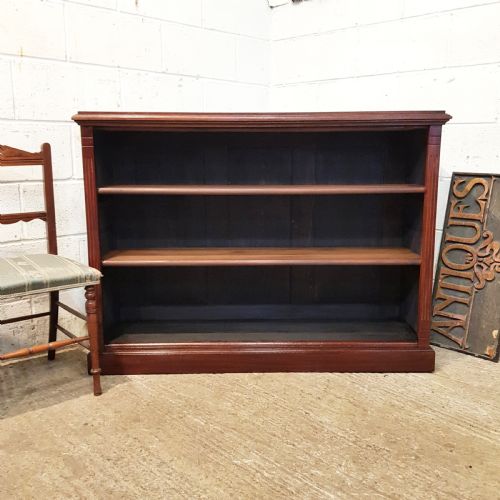 Antique Victorian  Mahogany Open Bookcase C1880