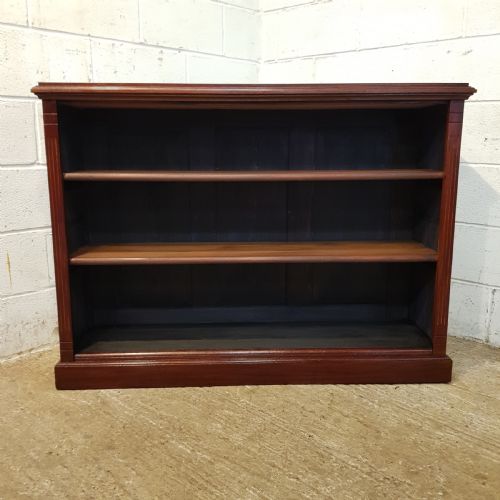fig 2. ANTIQUE VICTORIAN MAHOGANY OPEN BOOKCASE C1880