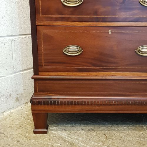 fig 1. ANTIQUE LATE VICTORIAN MAHOGANY COMBINATION WARDROBE C1890