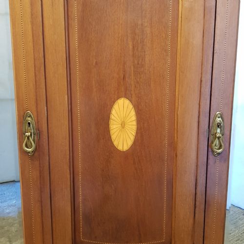 fig 2. ANTIQUE EDWARDIAN INLAID MAHOGANY TRIPLE WARDROBE 1900