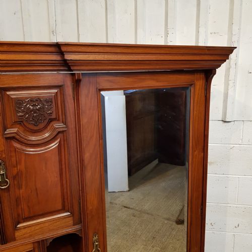 fig 1. ANTIQUE LATE VICTORIAN WALNUT COMBINATION WARDROBE C1890