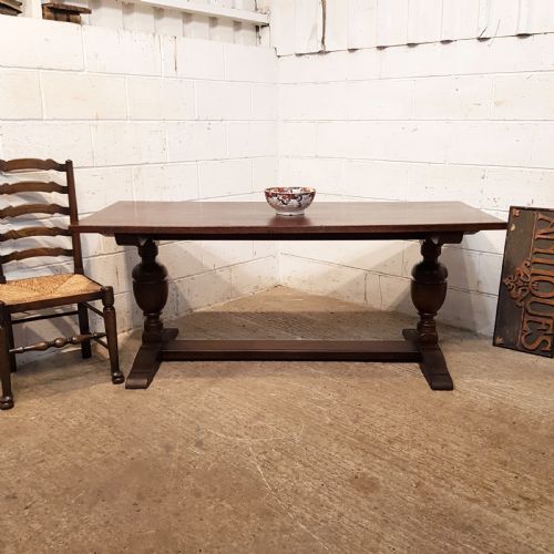 Antique Oak Refectory Dining Table C1920
