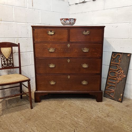 Antique 18th Century Period Country Oak Chest of Drawers C1780