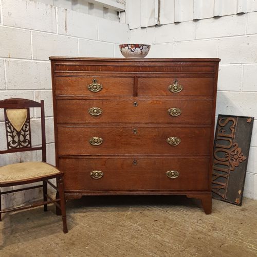 Antique 18th Century Period Country Oak Chest of Drawers C1780