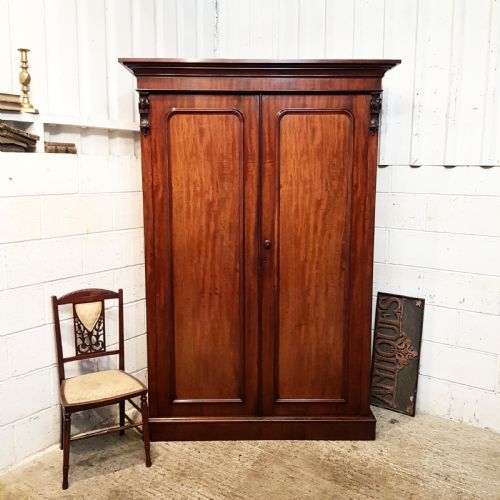 Antique.victorian Mahogany Double Wardrobe C1870