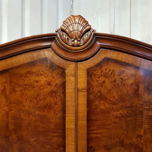fig 2. ANTIQUE WARING & GILLOWS BURR WALNUT QUEEN ANEE FITTED WARDROBE C1920