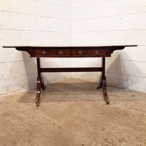 fig 1. ANTIQUE REGENCY MAHOGANY DROP LEAF SOFA TABLE C1820