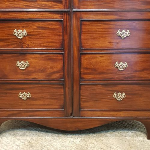 fig 1. ANTIQUE REGENCY MAHOGANY CAMPAIGN WARDROBE C1820