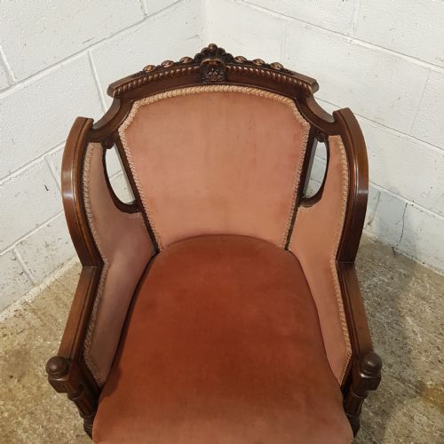 fig 2. ANTIQUE VICTORIAN MAHOGANY SHOW FRAMED ARMCHAIR C1880