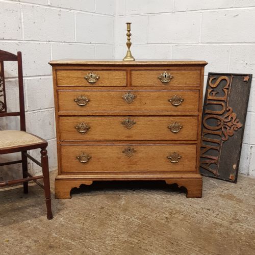 Antique 18th Century Light Oak Dwarf Chest of Drawers C1780