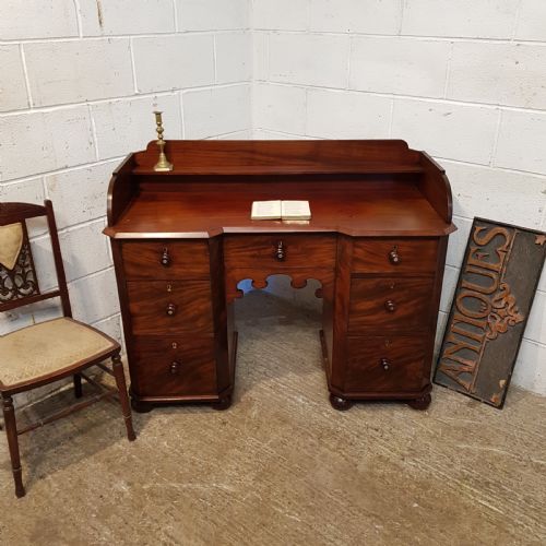 fig 1. ANTIQUE WILLIAM 1V SCOTTISH MAHOGANY BREAKFRONT DESK C1830
