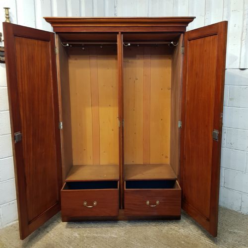 fig 2. ANTIQUE VICTORIAN MAHOGANY DOUBLE WARDROBE C1880