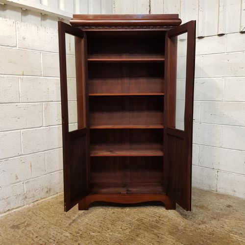 fig 1. ANTIQUE 19TH CENTURY MAHOGANY BIEDERMEIER GLAZED BOOKCASE C1870