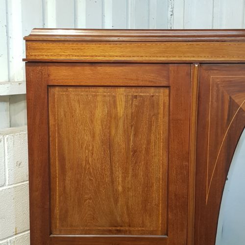 fig 2. ANTIQUE EDWARDIAN MAHOGANY TRIPLE WARDROBE C1900