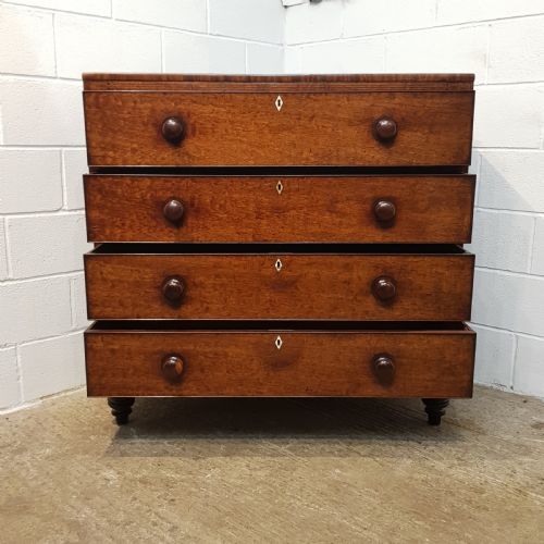 fig 2. ANTIQUE VICTORIAN MAHOGANY SECRETAIRE CHEST c1860