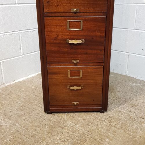 fig 1. ANTIQUE AMERICAN MAHOGANY FILING CABINET BY LIBRARY BUREAU LTD ISA C1920