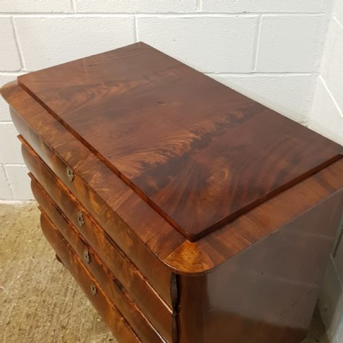 fig 1. ANTIQUE 19TH CENTURY MAHOGANY BIEDERMIEIER CHEST OF DRAWERS C1840