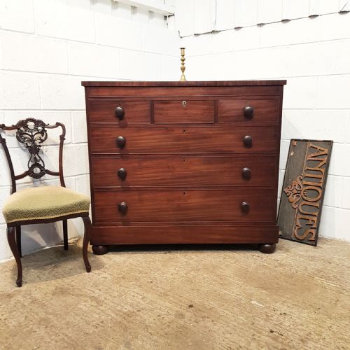 Antique Victorian Mahogany Chest of Drawers with Secret Drawer C1880