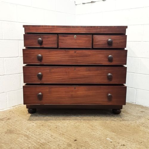 fig 1. ANTIQUE VICTORIAN MAHOGANY CHEST OF DRAWERS WITH SECRET DRAWER C1880