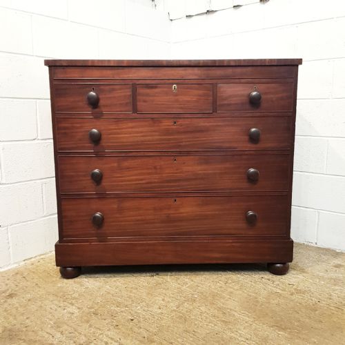 fig 2. ANTIQUE VICTORIAN MAHOGANY CHEST OF DRAWERS WITH SECRET DRAWER C1880