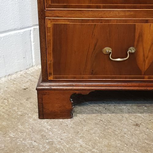 fig 1. ANTIQUE LATE 18TH CENTURY MAHOGANY & WALNUT CHEST OF DRAWERS C1780