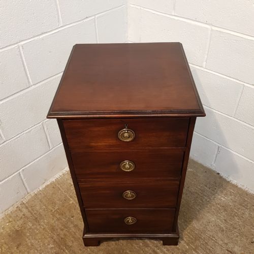 fig 2. ANTIQUE REGENCY ALL NARROW MAHOGANY CHEST OF DRAWERS C1820