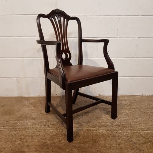 fig 1. ANTIQUE SET EIGHT EDWARDIAN CHIPPENDALE MAHOGANY DINING CHAIRS C1900
