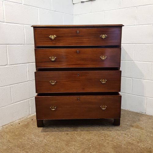 fig 1. ANTIQUE REGENCY MAHOGANY CHEST OF DRAWERS C1820