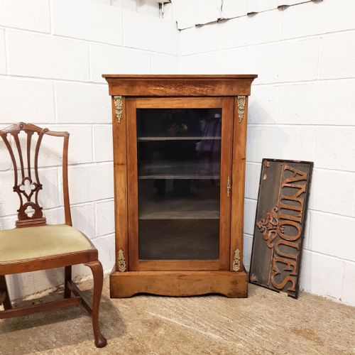 Antique Victorian Walnut Pier Cabinet C1880