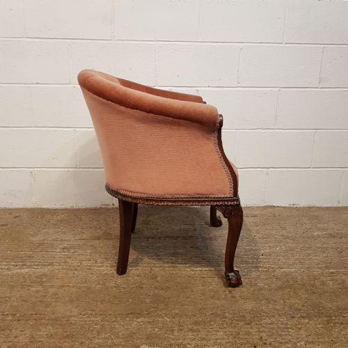 fig 1. ANTIQUE PAIR EDWARDIAN MAHOGANY TUB CHAIRS C1900