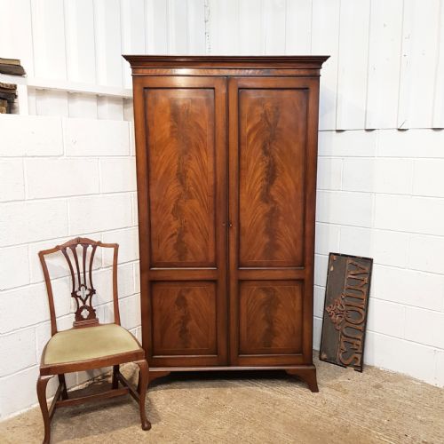 Antique Edwardian. Mahogany Double Wardrobe C1900