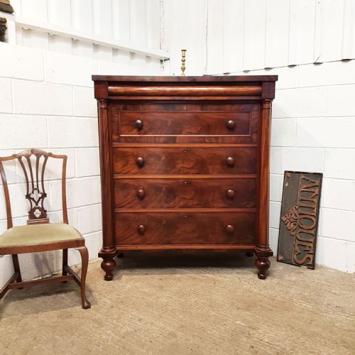 Antique Victorian Mahogany Scotch Chest of Drawers C1870