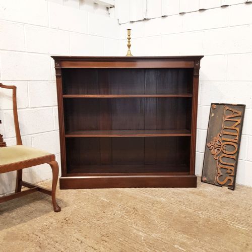 Antique Victorian Mahogany Open Bookcase C1880