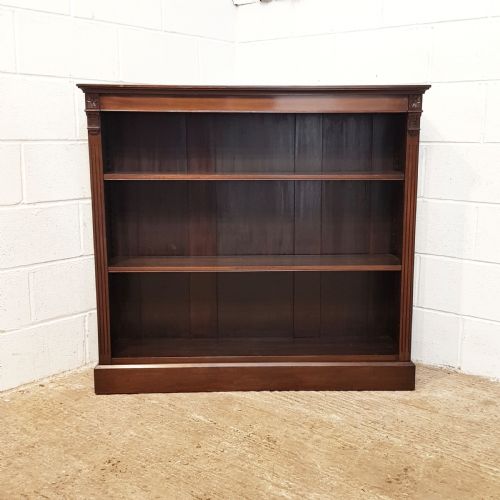 fig 1. ANTIQUE VICTORIAN MAHOGANY OPEN BOOKCASE C1880