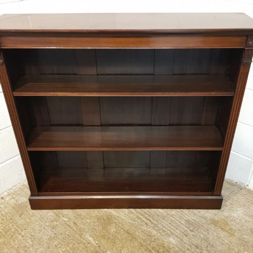 fig 2. ANTIQUE VICTORIAN MAHOGANY OPEN BOOKCASE C1880